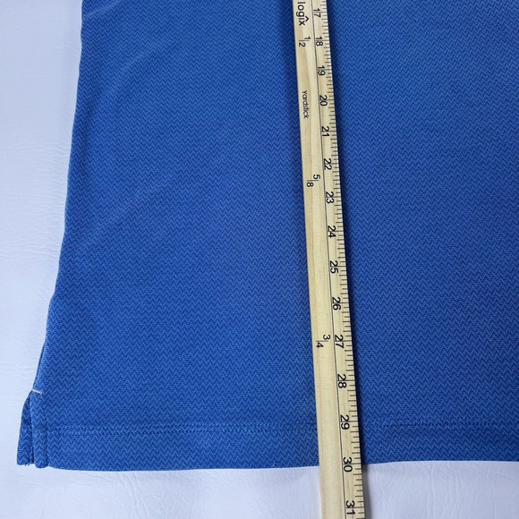 Tommy Bahama Men's Modal Polyester Textured Polo Shirt Blue Lightweight XL - Picture 10 of 16